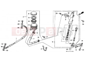 HONDA XRV750V Africa Twin 750 1997 F-11 REAR MAIN BRAKE CYLINDER