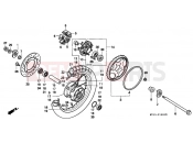 HONDA XRV750V Africa Twin 750 1997 F-13 REAR WHEEL