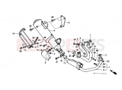 HONDA XRV750V Africa Twin 750 1997 F-18 EXHAUST DRUM