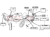 HONDA XRV750V Africa Twin 750 1997 F-34 WARNING LABEL