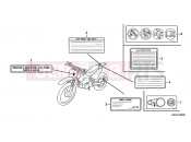 HONDA CRF80FB CRF80F 2011 F-24 WARNING LABEL