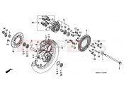 HONDA SLR650W SLR 1998 F-13 REAR WHEEL