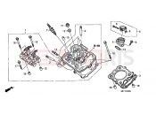 HONDA XL700VB TRANSALP 2011 E-2 FRONT CYLINDER HEAD