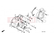 HONDA XL700VB TRANSALP 2011 E-10 LEFT CRANKSHAFT COVER