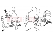HONDA XL700VB TRANSALP 2011 F-3 HANDLE LEVER / SWITCH / CABLE