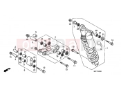 HONDA XL700VB TRANSALP 2011 F-24 REAR SHOCK ABSORBER
