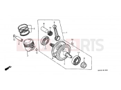 HONDA NX125K Transcity 1989 E-12 CRANKSHAFT / PISTON