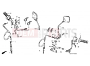 HONDA NX125K Transcity 1989 F-3 HANDLE LEVER / SWITCH / CABLE