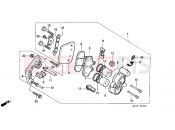 HONDA NX125K Transcity 1989 F-9 FRONT BRAKE CALIPER
