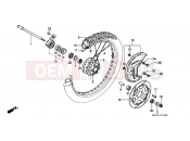 HONDA NX125K Transcity 1989 F-10 FRONT WHEEL