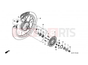 HONDA NX125K Transcity 1989 F-12 REAR WHEEL