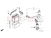 HONDA NX125K Transcity 1989 F-26 BATTERY