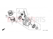 HONDA NX125V Transcity 1997 E-12 CRANKSHAFT / PISTON