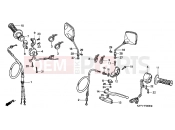 HONDA NX125V Transcity 1997 F-3 HANDLE LEVER / SWITCH / CABLE