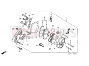 HONDA NX125V Transcity 1997 F-9 FRONT BRAKE CALIPER