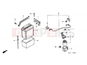 HONDA NX125V Transcity 1997 F-26 BATTERY
