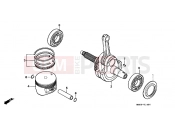 HONDA FX650X Vigor 1999 E-14 PISTON / CRANKSHAFT
