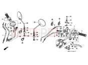 HONDA FX650Y Vigor 2000 F-3 HANDLE LEVER / SWITCH / CABLE