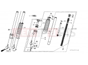 HONDA XL125SB XL125S 1981 F-7-1 FRONT FORK (EXCEPT XL125SZ / A / B, C-CM)