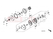 HONDA XLR125RW XLR125R 1998 E-7 OIL PUMP