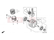 HONDA XLR125RW XLR125R 1998 E-13 CRANKSHAFT / PISTON