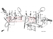 HONDA XLR125RW XLR125R 1998 F-3 HANDLE LEVER / SWITCH / CABLE