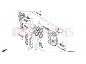 HONDA XLR125RW XLR125R 1998 F-9 FRONT BRAKE CALIPER
