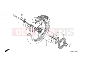 HONDA XLR125RW XLR125R 1998 F-10 FRONT WHEEL