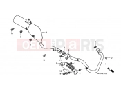 HONDA XLR125RW XLR125R 1998 F-17 EXHAUST DRUM
