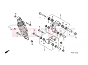 HONDA XLR125RW XLR125R 1998 F-22 REAR SHOCK ABSORBER