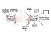 HONDA XLR125RW XLR125R 1998 F-30 WARNING LABEL
