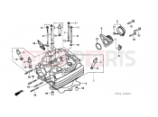 HONDA XLX350RJ XLX350R 1988 E-2 CYLINDER HEAD