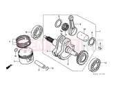HONDA XLX350RJ XLX350R 1988 E-11 PISTON / CRANKSHAFT