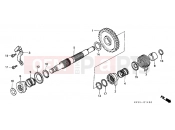 HONDA XLX350RJ XLX350R 1988 E-14 DRIVE SHAFT AXLE