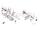 HONDA XLX350RJ XLX350R 1988 E-15 TRANSMISSION DRUM / CLUTCH FORK