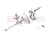 HONDA XLX350RJ XLX350R 1988 F-11 REAR BRAKE PANEL