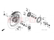 HONDA XLX350RJ XLX350R 1988 F-12 REAR WHEEL