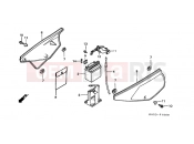 HONDA XLX350RJ XLX350R 1988 F-15 SIDE COVER / BATTERY