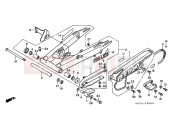 HONDA XLX350RJ XLX350R 1988 F-20 REAR FORK / DRIVE CHAIN