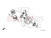 HONDA XR200RW XR200R 1998 E-12 CRANKSHAFT / PISTON
