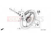 HONDA XR200RW XR200R 1998 F-9 FRONT WHEEL