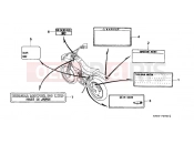 HONDA XR200RW XR200R 1998 F-25 WARNING LABEL