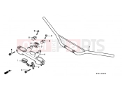 HONDA XR200RW XR200R 1998 F-4 STEERING WHEEL PIPE / UPPER BRIDGE (1)