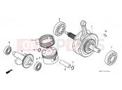 HONDA XR250RG XR250R 1986 E-11 CRANKSHAFT / PISTON