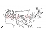 HONDA XR250RJ XR250R 1988 E-9 LEFT CRANKSHAFT COVER / GENERATOR
