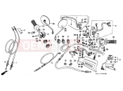 HONDA XR250RJ XR250R 1988 F-3 HANDLE LEVER / SWITCH / CABLE
