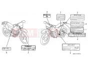 HONDA XR250RT XR250R 1996 F-29 WARNING LABEL