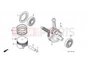 HONDA XR600RW XR600R 1998 E-11 CRANKSHAFT / PISTON