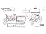 HONDA XR600RW XR600R 1998 F-28 WARNING LABEL
