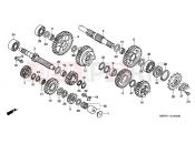 HONDA XR650R3 XR650R 2003 E-14 TRANSMISSION